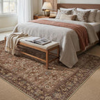 HUGEAR 5x7 Machine Washable Rugs Brick Red Hallway Area Rug Indoor Accent Rug - Image 3