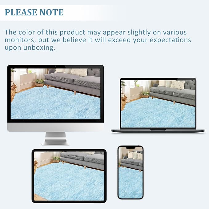 RUGSREAL 6x9 Large Bedroom Area Rug Washable Rug Soft Modern Area Rug - Image 5