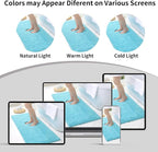 Small Bathroom Rug 17x24 Non Slip Teal Fluffy Bath Mat - Image 7