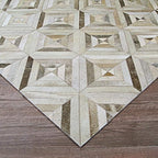 Premium Diamond Patterned Rugs, Leather Area Rug, Luxury Non Slip, Floor Accent - Image 3