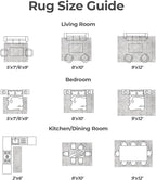 LIVEBOX Washable Area Rug 5x7 Large Boho Living Room Rug Vintage Grey Rugs - Image 5