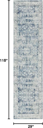 Morebes Vintage Rug Runners for Hallways Non Slip, Washable Runner Rug 2x10 - Image 2