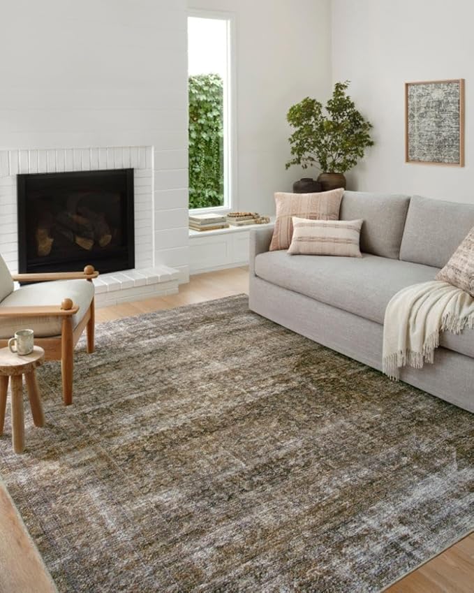 Loloi Amber Lewis Billie Collection, Tobacco & Rust 3'-6" x 5'-6" Area Rug – - Image 2