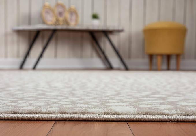 Abani Beige Cheetah Print Area Rug Rugs, Arto Collection - Image 9