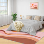 Boho Sun Area Rugs 5x8ft, Minimalist Sunburst Living Room Carpet, Abstraction - Image 5