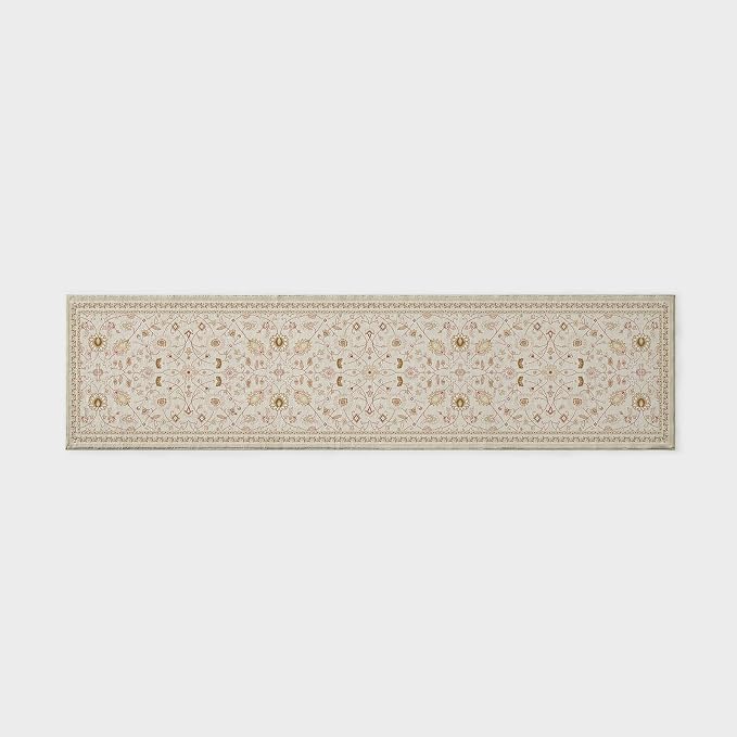 EVERGRACE Hallyway Area Runner Rugs 2x8, Boho Floral Faux Wool Indoor Outdoor - Image 8