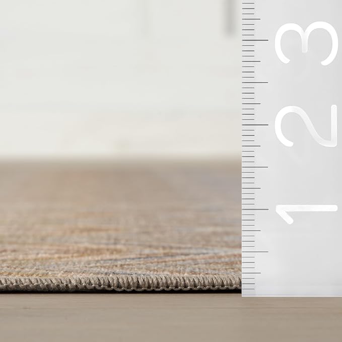 Dash & Albert Seneca Natural Machine Washable Rug, 3 X 5 Feet, Tan Geometric - Image 3