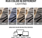 Rugshop Wavy Circles Design Runner Rug, Carpet - Image 5