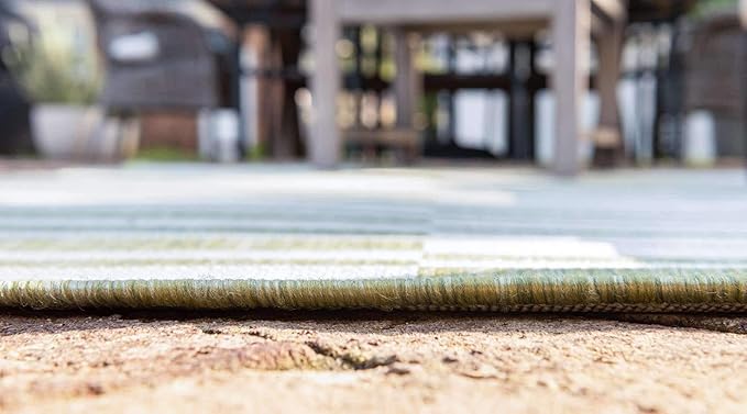 Unique Loom Outdoor Striped Collection Area Rug - Image 5