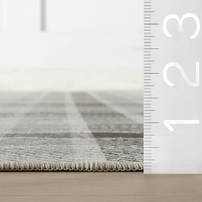 Dash & Albert Andri Plaid Black Machine Washable Rug, 3 X 5 Feet - Image 3
