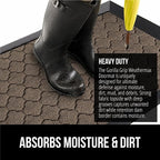 GORILLA GRIP 100% Waterproof All-Season WeatherMax Doormat, US Designed Natural - Image 4