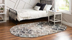 Rugs.com Lattice Frieze Collection Rug – 7' x 10' Oval Blue Multi Medium Rug - Image 3