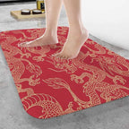 Dragon Bath Mat for Bathroom Traditional Flying Mascot Animal Chinese Dragons - Image 2