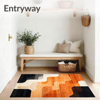 Flatwoven High Traffic Area Rug 5x7, Copper Black Burnt Orange Abstract Indoor - Image 3