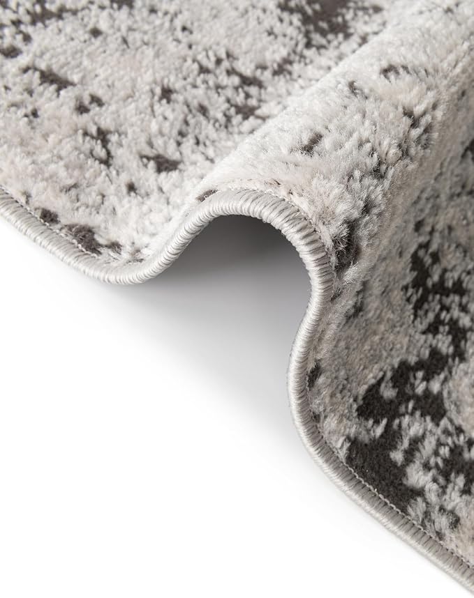 Rugs.com Leipzig Collection Rug – 5x8 Oval Gray Low-Pile Rug Perfect - Image 8
