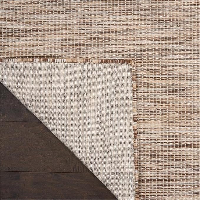 Pemberly Row 6' x 9' Beige Fabric Modern Indoor/Outdoor Area Rug - Image 5