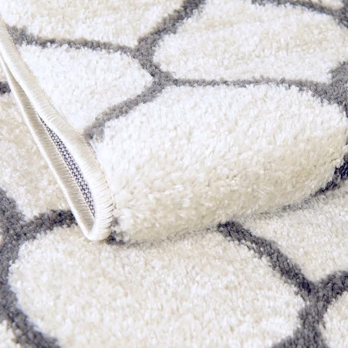 Rugs.com Lattice Frieze Collection Rug – 2' x 6' Runner Ivory Medium Rug Perfect - Image 5