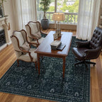 Lahome Washable Black Living Room Rug 6x9, Boho Dining Room Rugs - Image 5