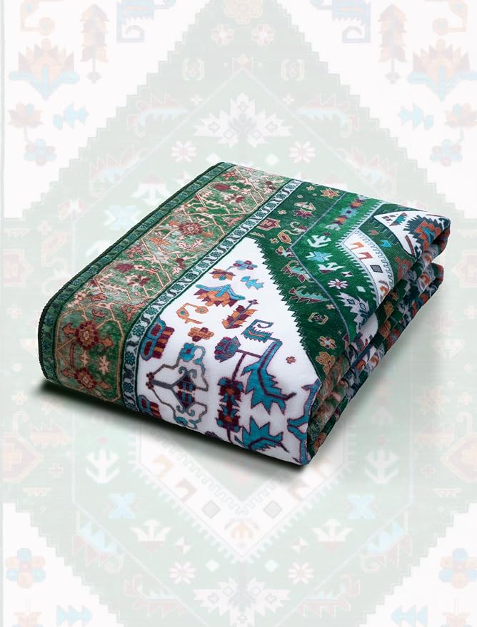 SERISSA Boho Washable Runner Rug, 2x6 Rug Runner Non-Slip Vintage Green White - Image 7