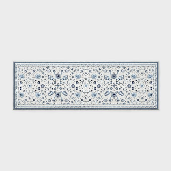 EVERGRACE Hallyway Area Runner Rugs 2x6, Boho Floral Faux Wool Indoor Outdoor - Image 8