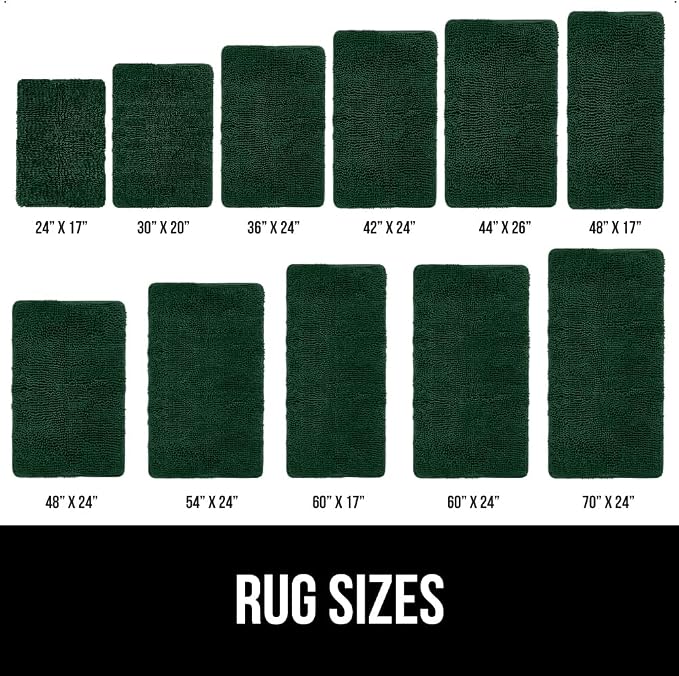 GORILLA GRIP Bath Rug Mat 44x26, Soft Absorbent Chenille, Quick Dry Microfiber - Image 6