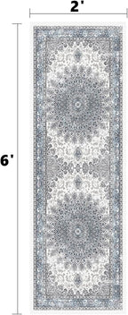 2x6 Runner Rugs for Entrance Non-Slip Washable Hallway Runner Rugs for Bedroom - Image 2