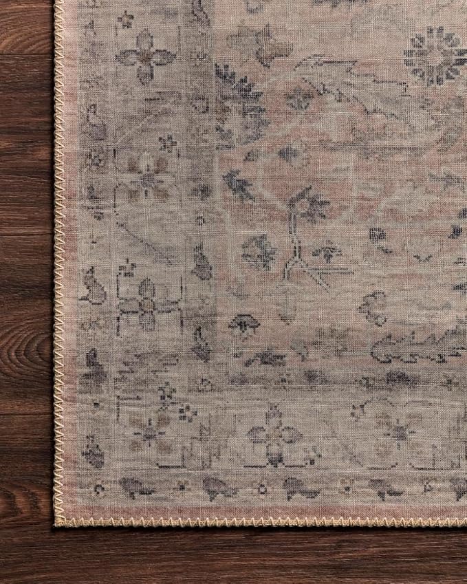 Loloi Hathaway Collection HTH-06 Blush/Multi 5'-0" x 7'-6", .25" Thick Area Rug - Image 8