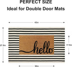 Black and White Striped Rugs 2.3'x3.6', Washable Hand Woven Front Door Rug - Image 2