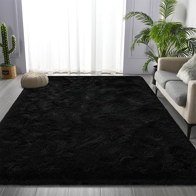Large Shag Area Rugs 8 x 10, Tie-Dyed Plush Fuzzy Rugs - Image 2