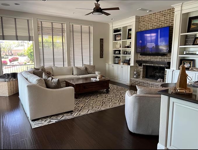 Premium Diamond Patterned Leather Area Rug - Image 5