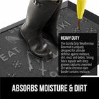 GORILLA GRIP 100% Waterproof All-Season WeatherMax Doormat, US Designed Natural - Image 4