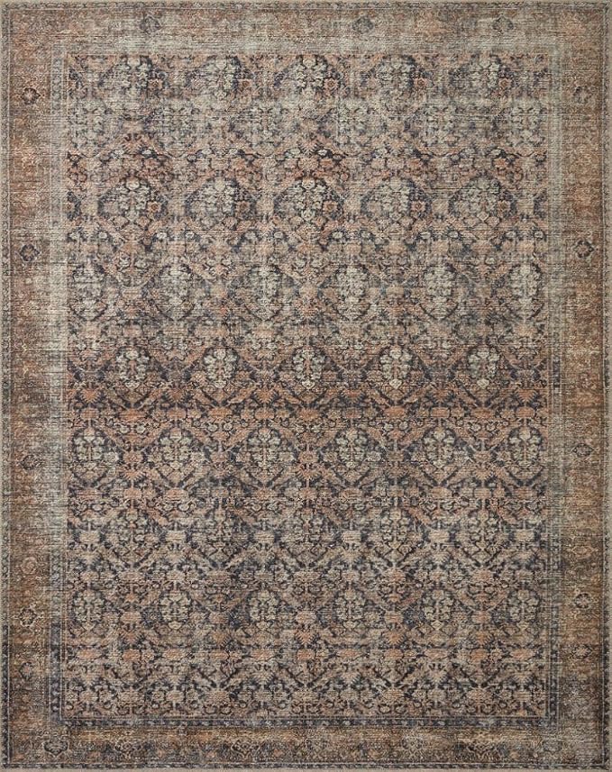 Loloi Amber Lewis Billie Collection, Ink & Salmon 5'-0" x 7'-6" Area Rug – - Image 4