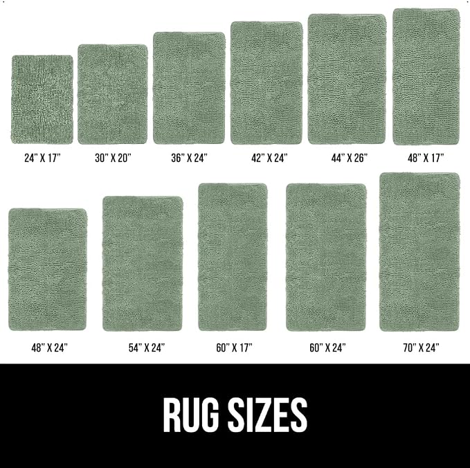 GORILLA GRIP Bath Rug Mat, Thick Soft Absorbent Chenille, Quick Dry Microfiber - Image 6