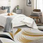 Elegant Wave Design Rug, 2x3 Rug, Abstract Rugs - Image 3
