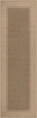 Moynesa Brown Striped Border Easy Jute Runner Rugs 2.5x8, Indoor Outdoor - Image 8