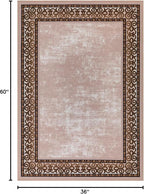 Antep Rugs Alfombras Bordered Modern 3x5 Non-Slip Low Pile Rubber Backing - Image 2