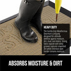 GORILLA GRIP 100% Waterproof All-Season WeatherMax Doormat, US Designed Natural - Image 4