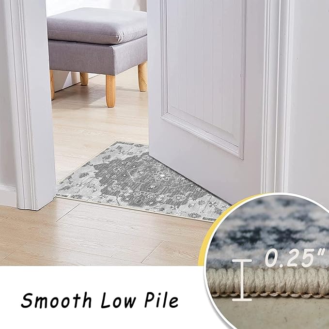 vivorug Runner Rug 2'x8' Vintage Washable Non-Slip Runners - Image 6
