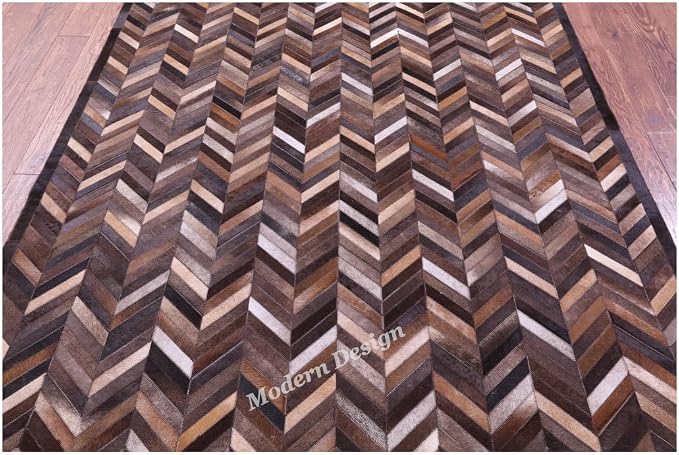Modern Design Premium Cowhide Leather Carpet - Image 5