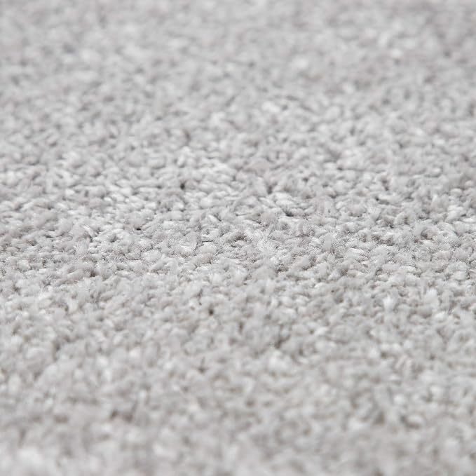 Paco Home Solid Area Rug in Silver Modern Plain Design, Size: 5'3" x 7'3" - Image 2