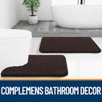 OLANLY Bathroom Rugs 44x32, Extra Soft Absorbent Chenille Bath Rugs, Rubber - Image 7