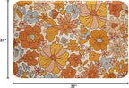 Erosebridal Hippie Flower Bath Rugs Groovy Birthday Decorations Bathroom Mats - Image 3