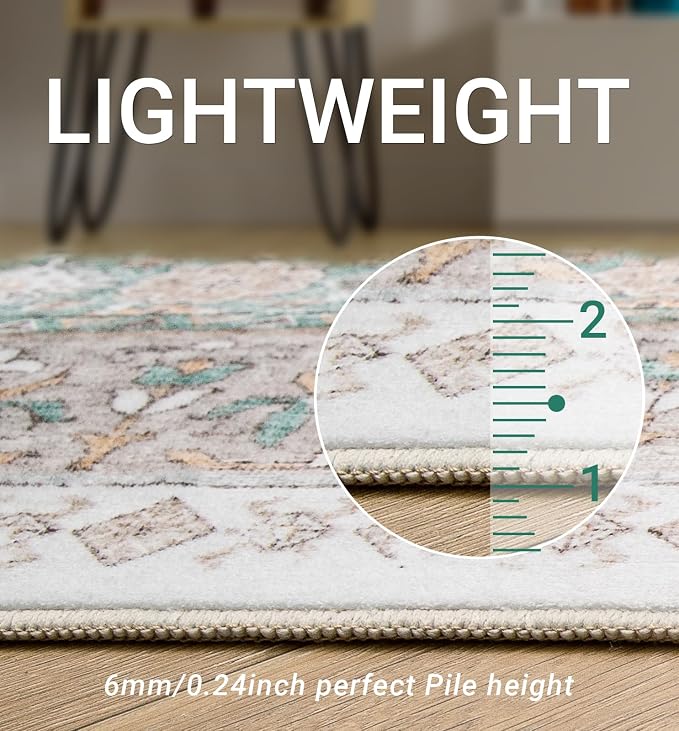 zesthome 10x14 Area Rugs, Stain Resistant Washable Rug, Ultra-Thin Rugs - Image 5