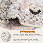 MUJOO Non Slip Boho Pink Runner Rug, Machine Washable - Image 5