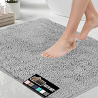 GORILLA GRIP Bath Rug Mat 48x24, Soft Absorbent Chenille, Quick Dry Microfiber by GorillaGrip