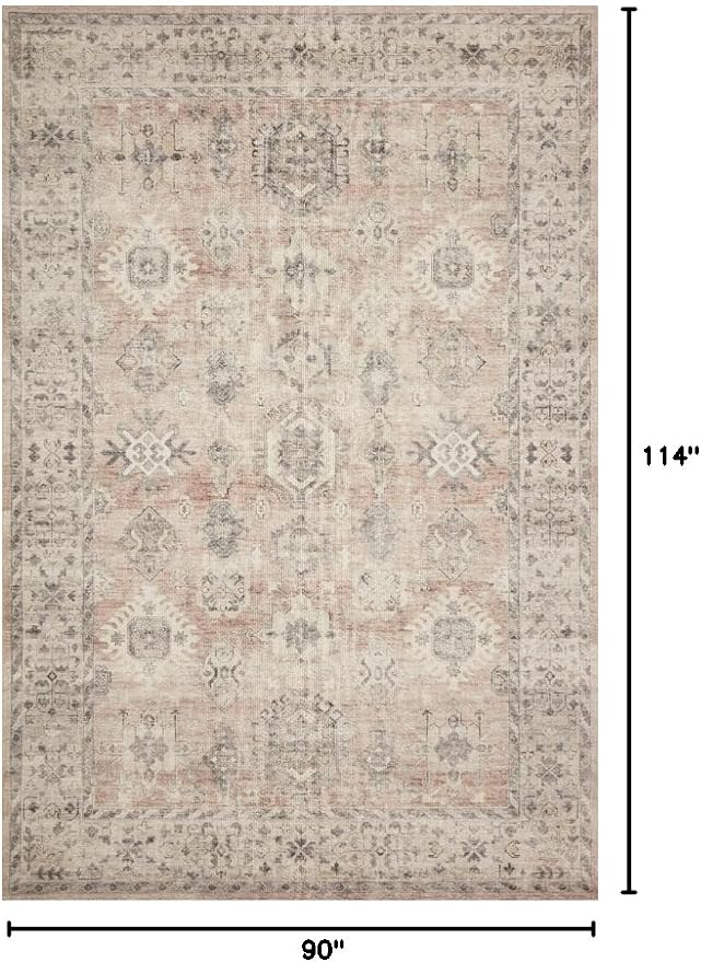 Loloi Hathaway Collection HTH-03 Java/Multi 7'-6" x 9'-6", .25" Thick Area Rug - Image 2
