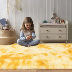Soft Fluffy Area Rug for Bedroom, Fuzzy Shaggy Oval Throw Rugs for Bedside - Image 3
