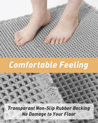 AMOAMI Upgraded Waffle Runner Rug Super Absorbent Non Slip Bath Mats - Image 4