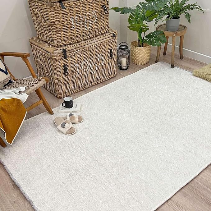 Alfa Rich 4x6 White Washable Area Rugs - Image 2