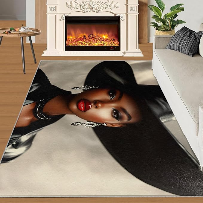 5x7 Fashionable Woman Rugs for Bedroom - Image 2